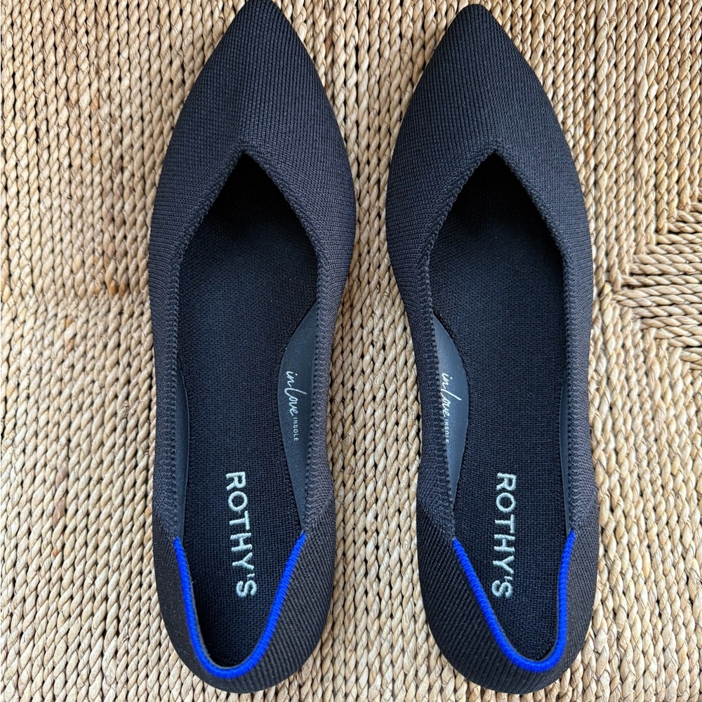 Worn once: Rothy's Black Women's Flats